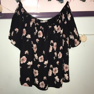 Flowered off The Shoulder Top
